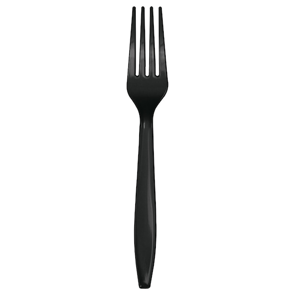 Touch Of Color Black Plastic Forks, 7", 288PK 010467 - main